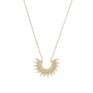 "Shine On!" 14 Karat Gold Plated Sunburst Necklace