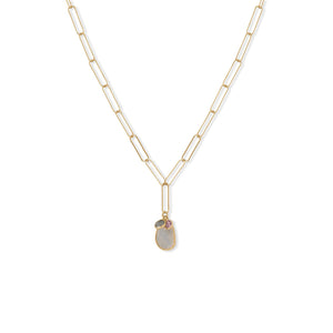 Genesis 14 Karat Gold Plated Charm Drop Necklace