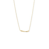 16" + 2" 1/2 Twist Textured Bar Necklace