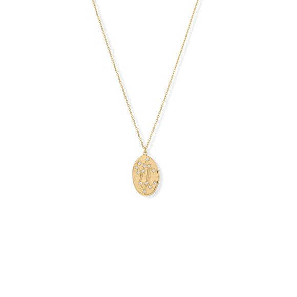 Leo Oval Coin Necklace