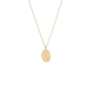 Scorpio Oval Coin Necklace