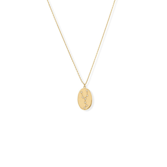 Taurus Oval Coin Necklace