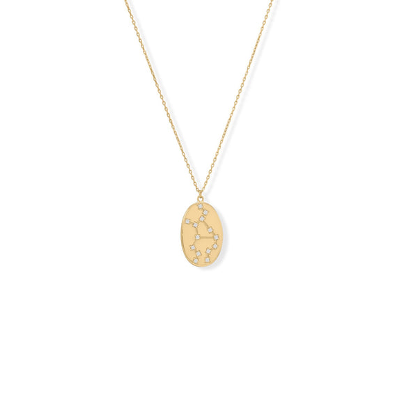 Virgo Oval Coin Necklace