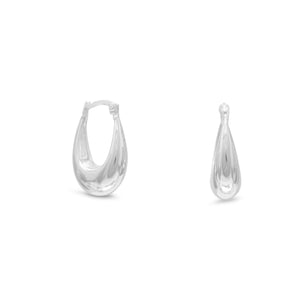 Ms. Puffed Oval Hoop Earrings