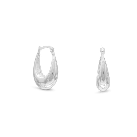 Ms. Puffed Oval Hoop Earrings