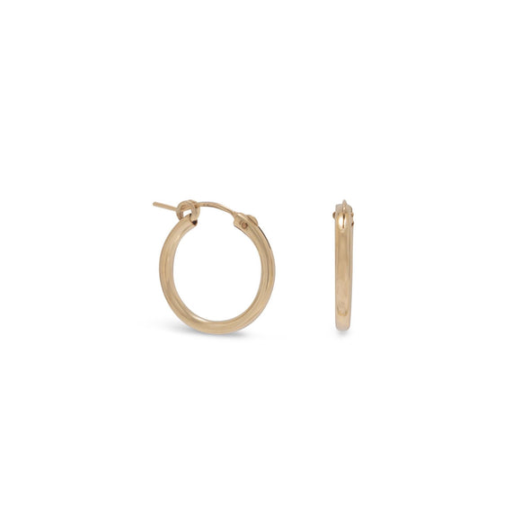 Gold Filled 2mm x 19mm Hoops