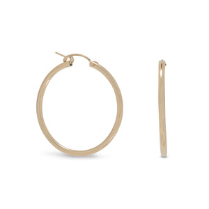 Gold Filled 2mm x 34mm Hoops