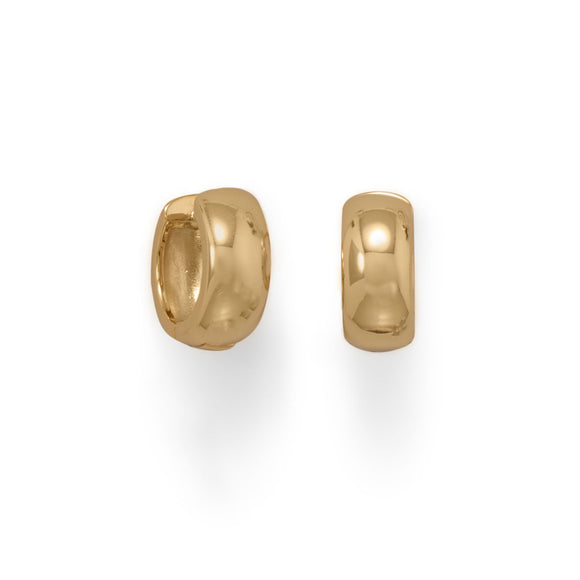 14 Karat Gold Plated Huggie Hoop Earrings