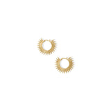 Shine On! 14 Karat Gold Plated Sunburst Earrings