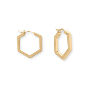 Hexagonal Hoop Earrings