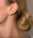 14 Karat Gold Plated Snake Ear Cuffs with Signity CZs