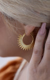 Shine On! 14 Karat Gold Plated Sunburst Earrings