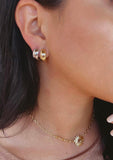 14 Karat Gold Plated Huggie Hoop Earrings